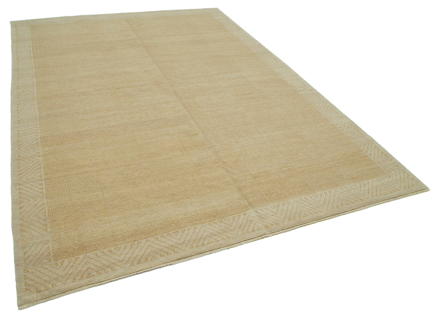 7x10 Beige Oushak Rug - 33636