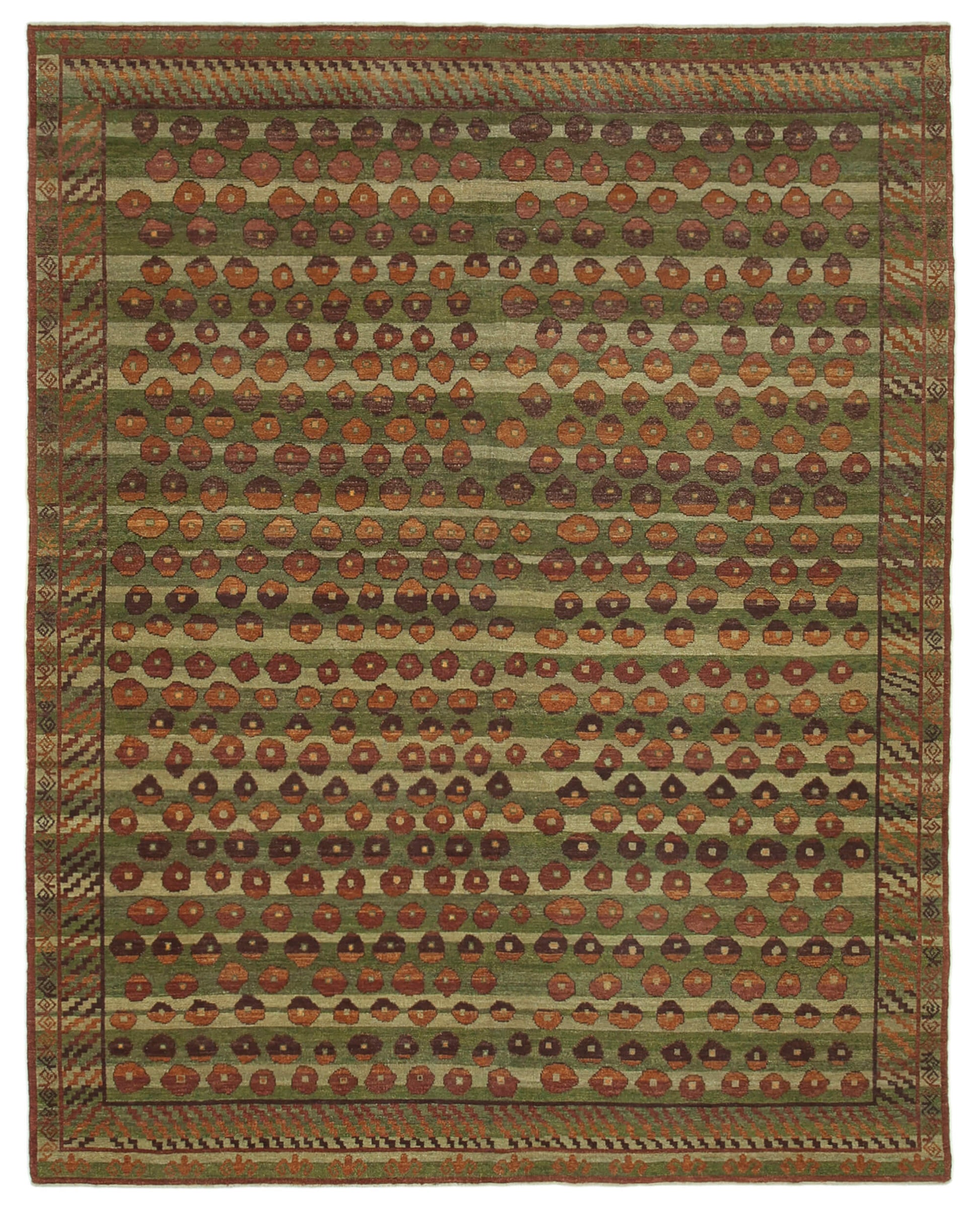 8x10 Green Oushak Rug - 33646