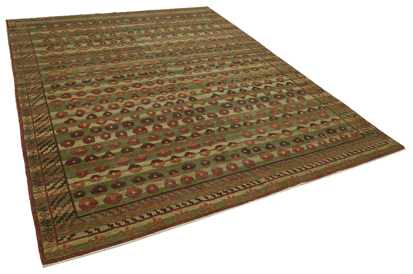 8x10 Green Oushak Rug - 33646