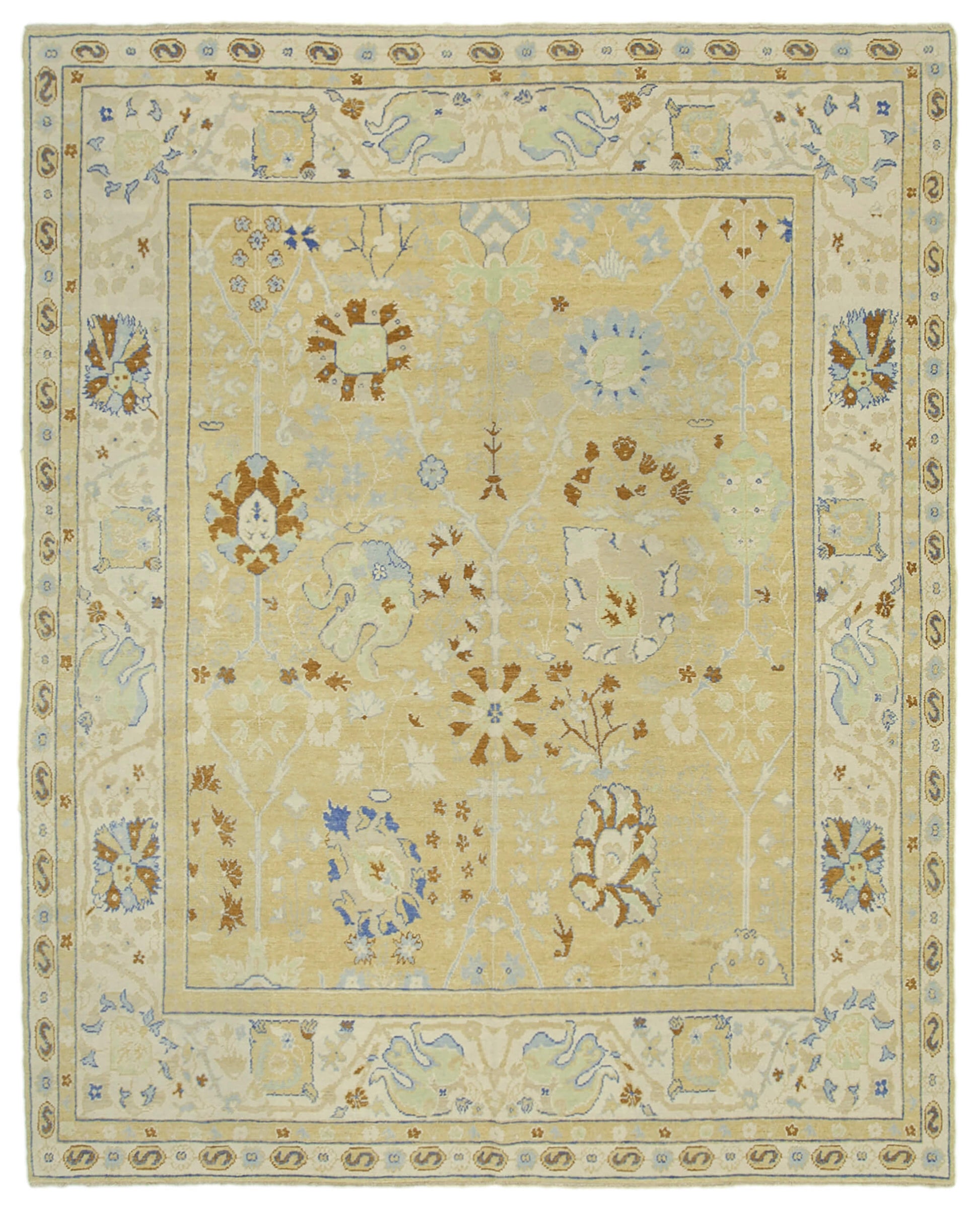 8x10 Beige Oushak Rug - 33649