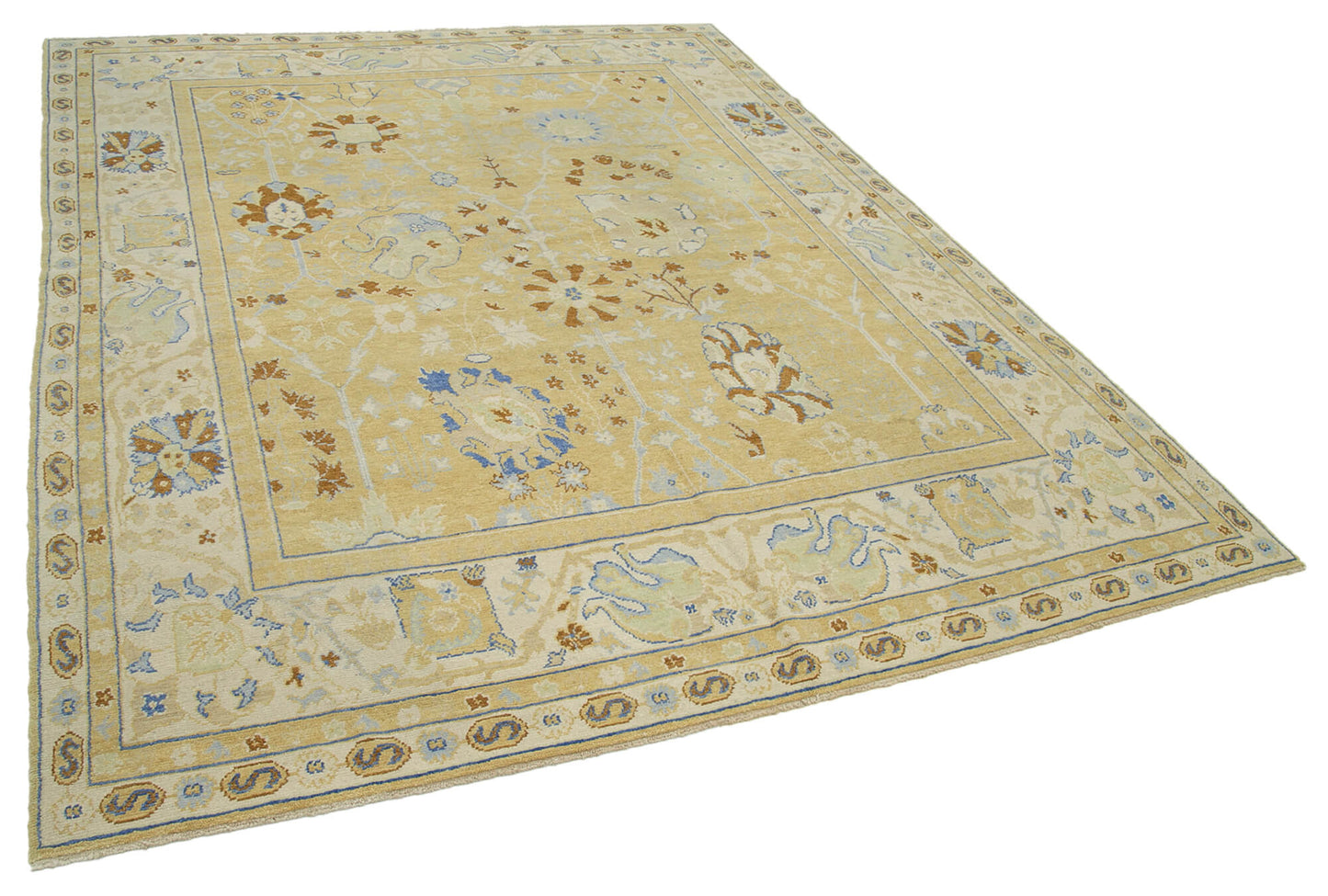 8x10 Beige Oushak Rug - 33649