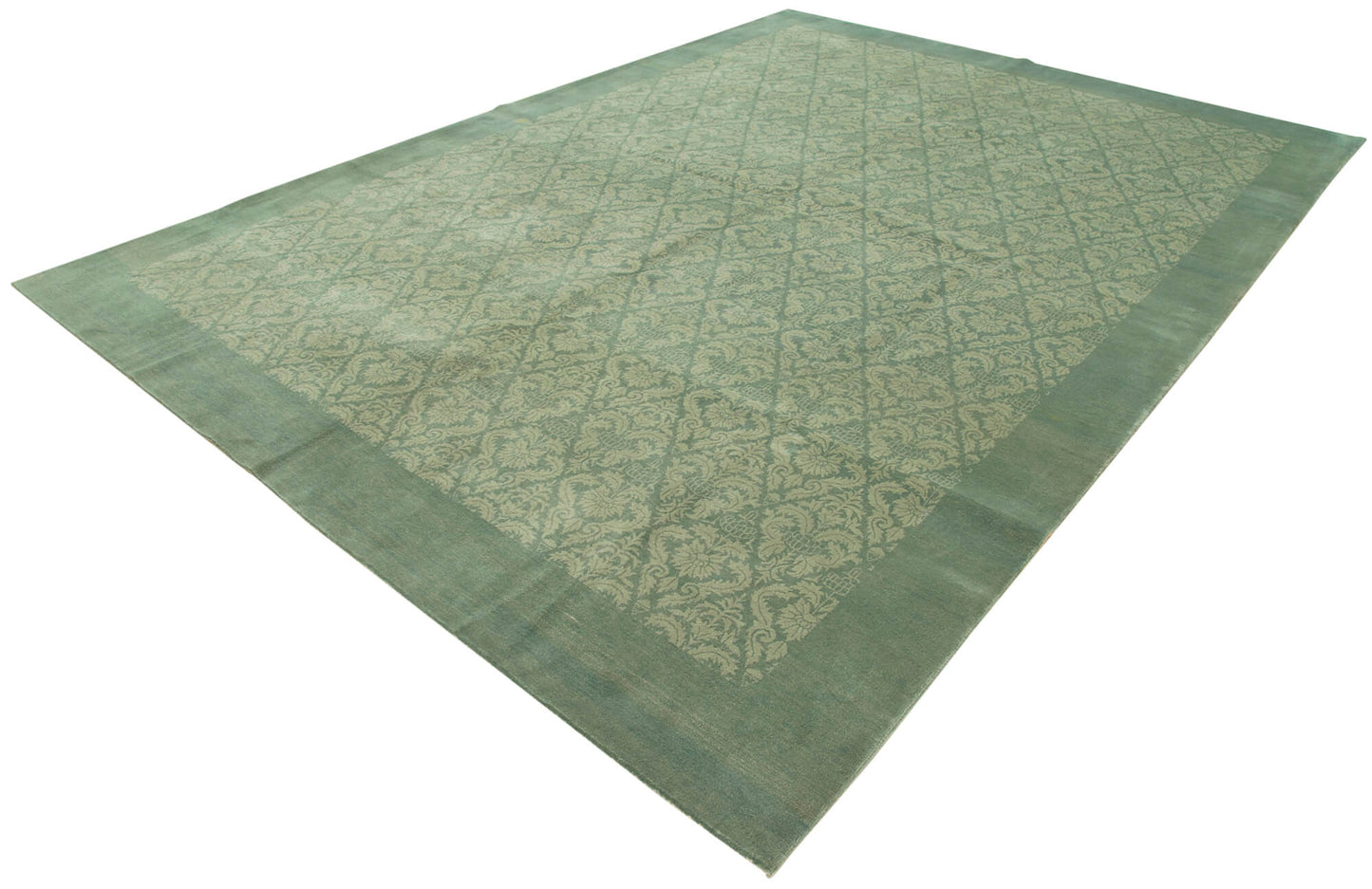 8x12 Turquoise Oushak Rug - 33676