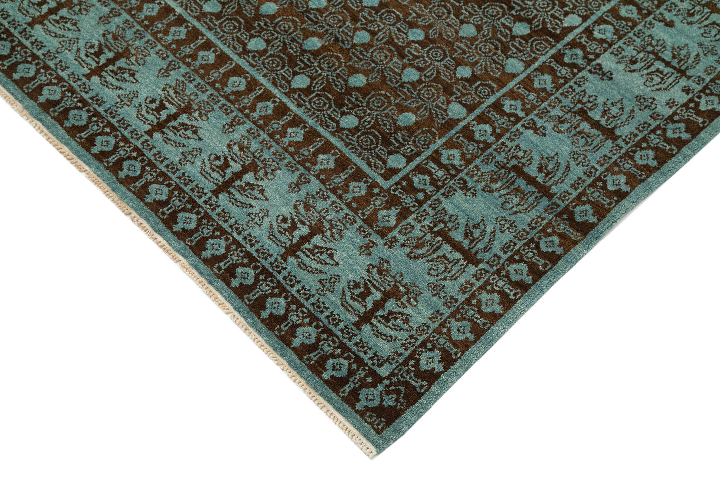 6x9 Turquoise Oushak Rug - 33683