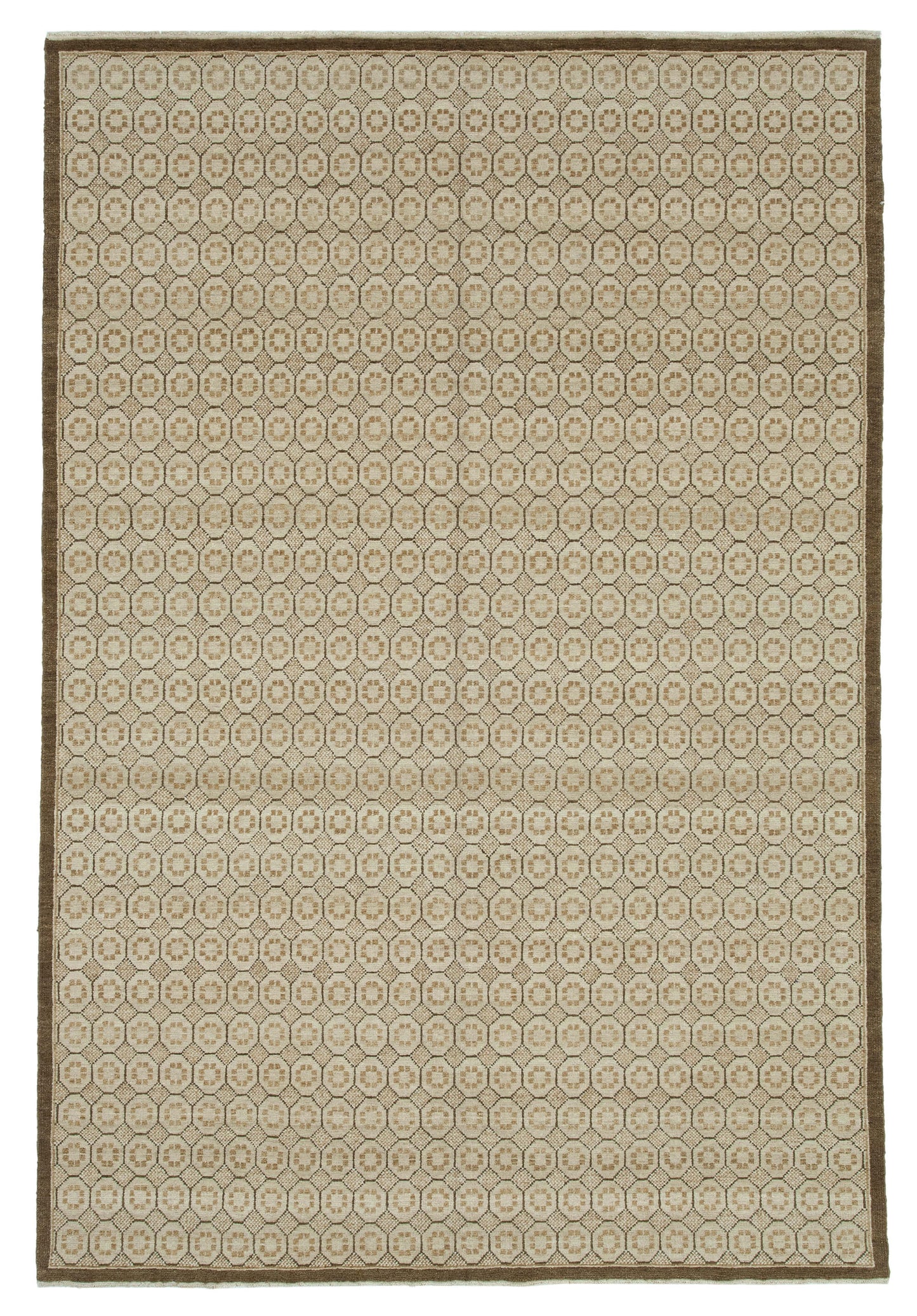 6x9 Beige Oushak Rug - 33687