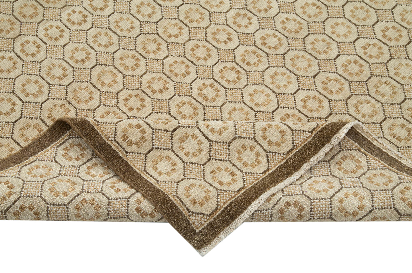 6x9 Beige Oushak Rug - 33687