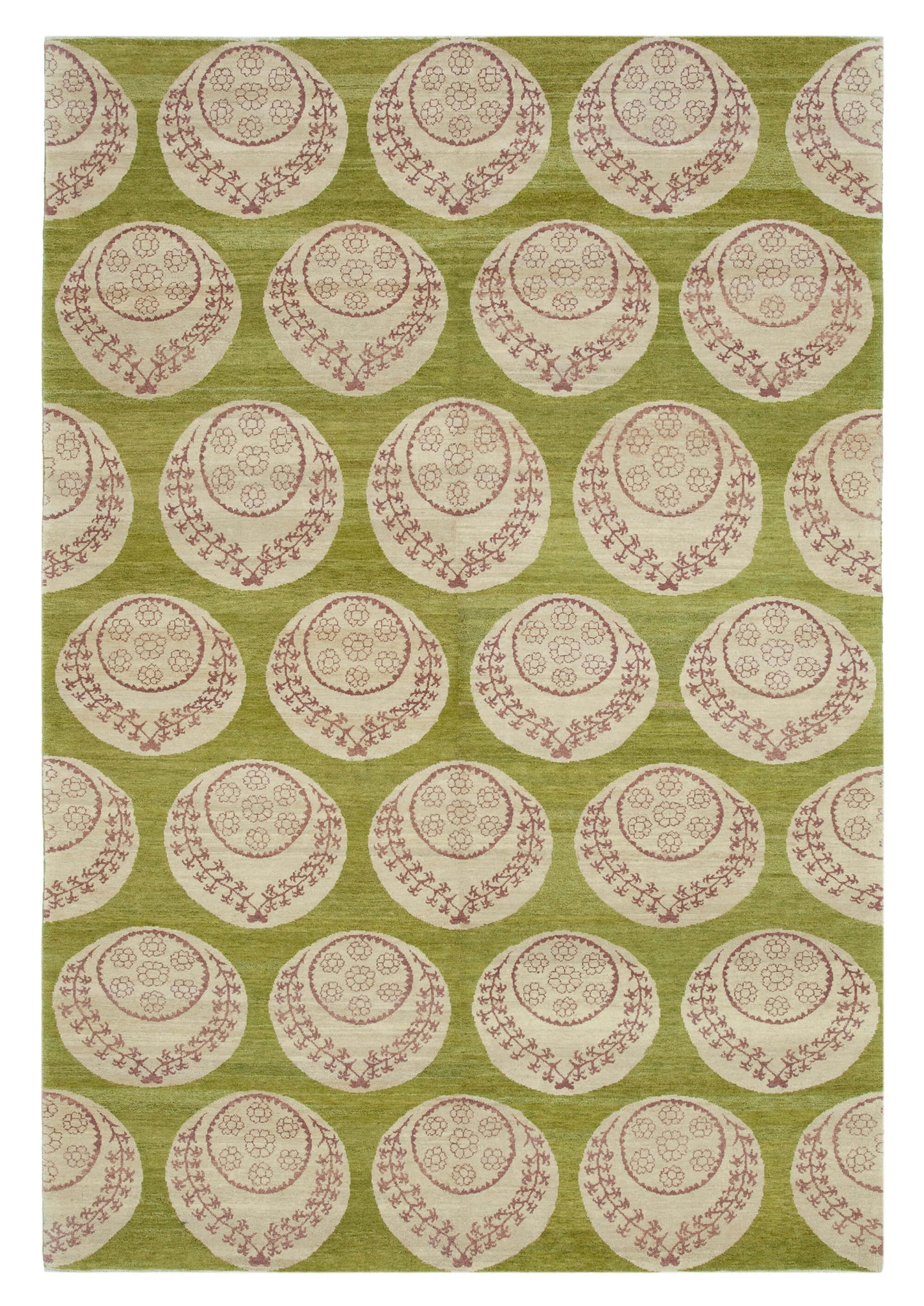 6x9 Green Oushak Rug - 33691