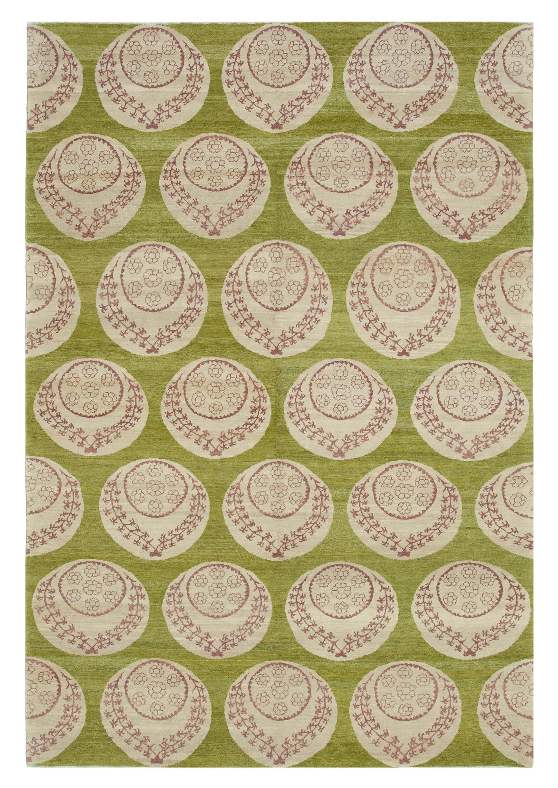 6x9 Green Oushak Rug - 33691