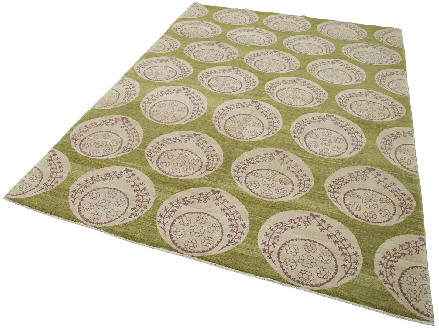 6x9 Green Oushak Rug - 33691