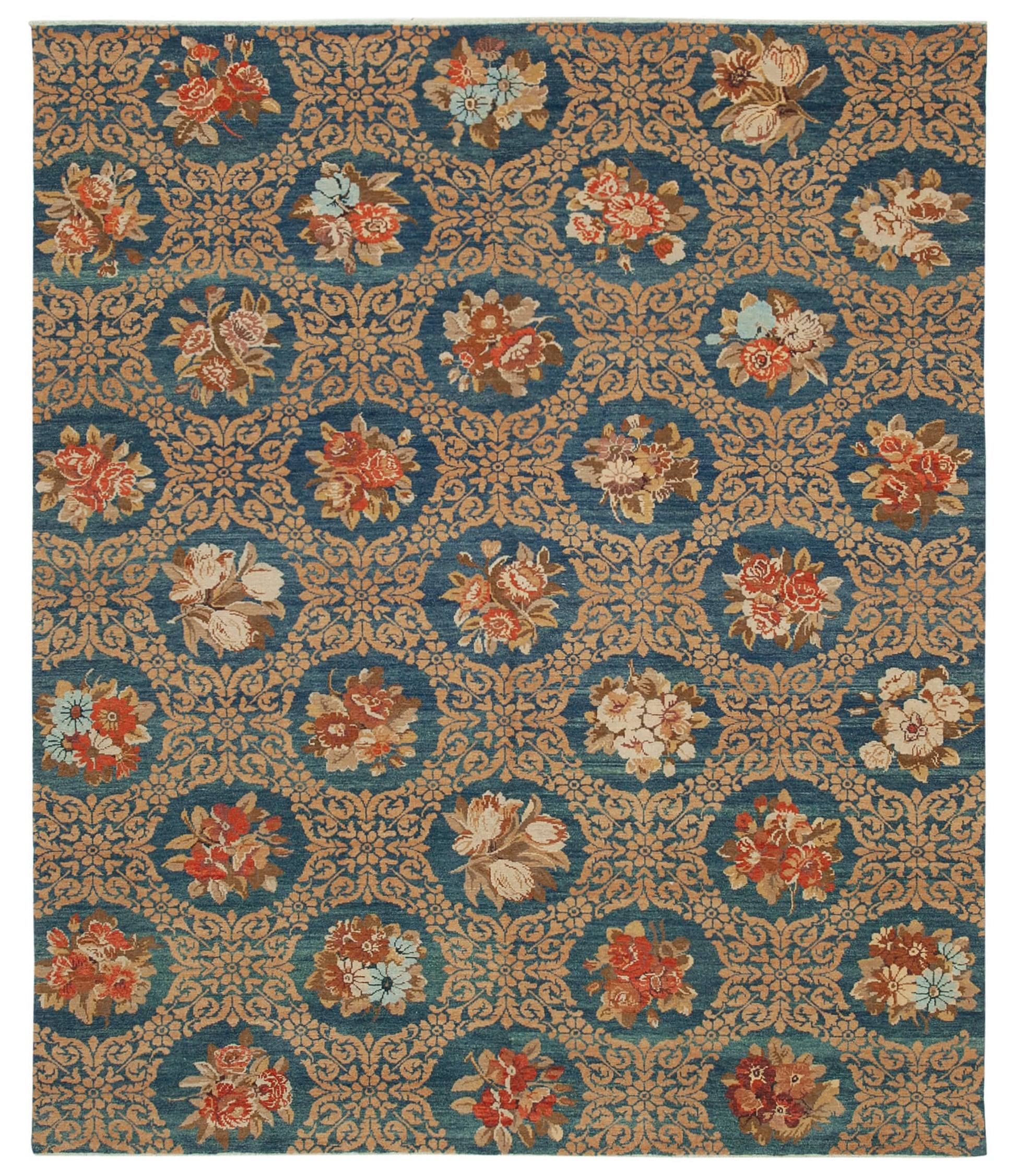 8x10 Blue Oushak Rug - 33692