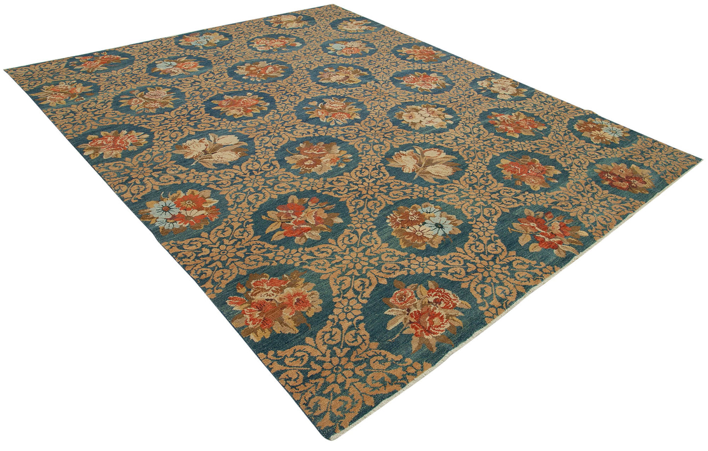 8x10 Blue Oushak Rug - 33692