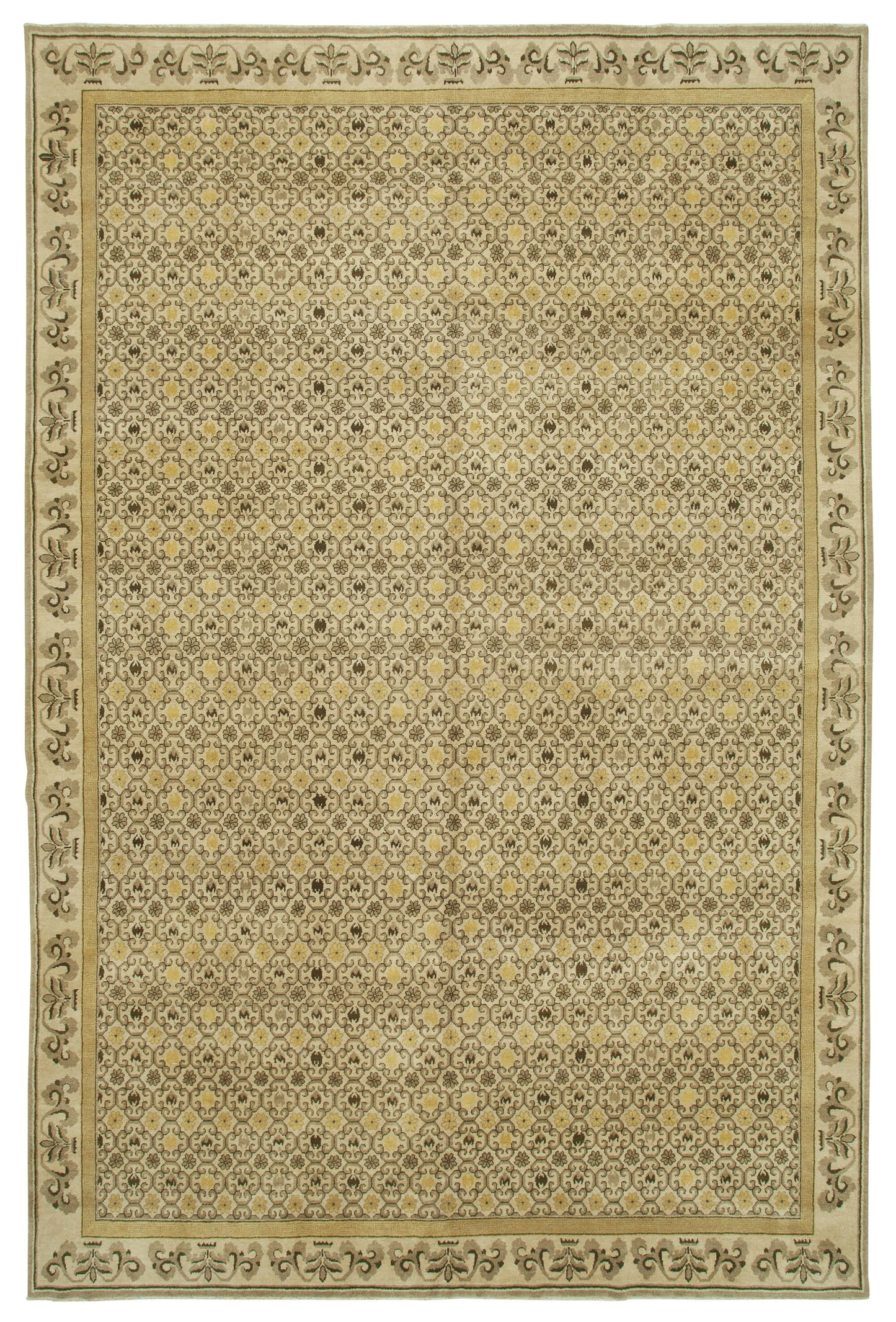 10x15 Beige Oushak Rug - 33744