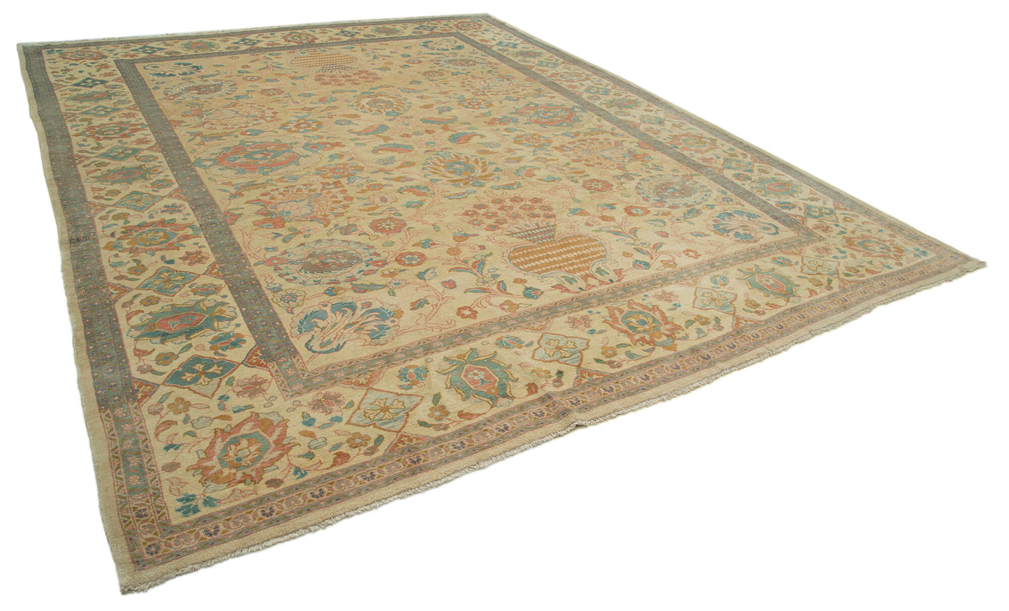 11x14 Beige Oushak Rug - 33769