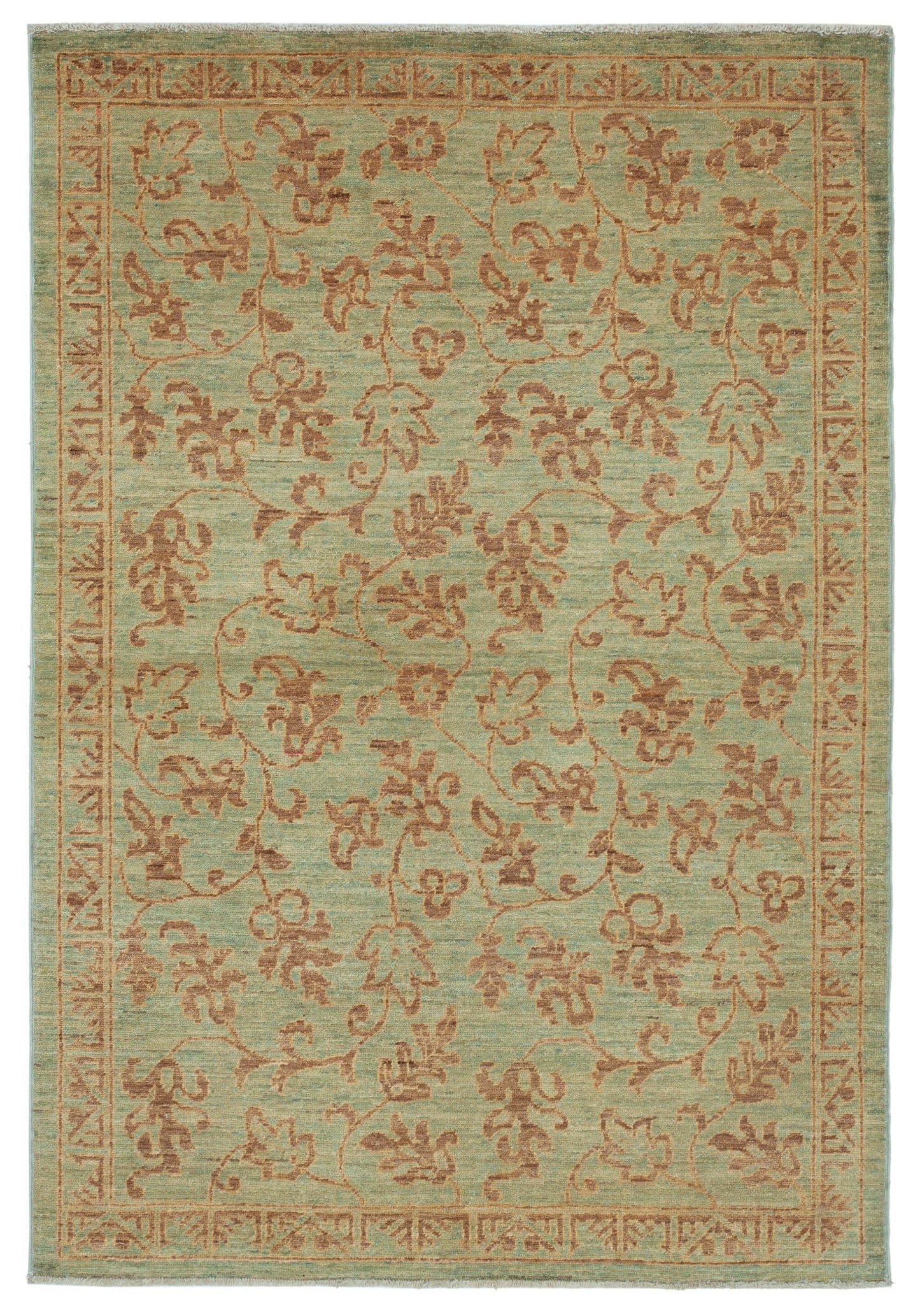 4x6 Green Oushak Rug - 33827