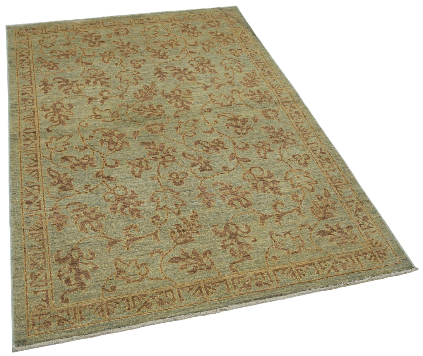 4x6 Green Oushak Rug - 33827