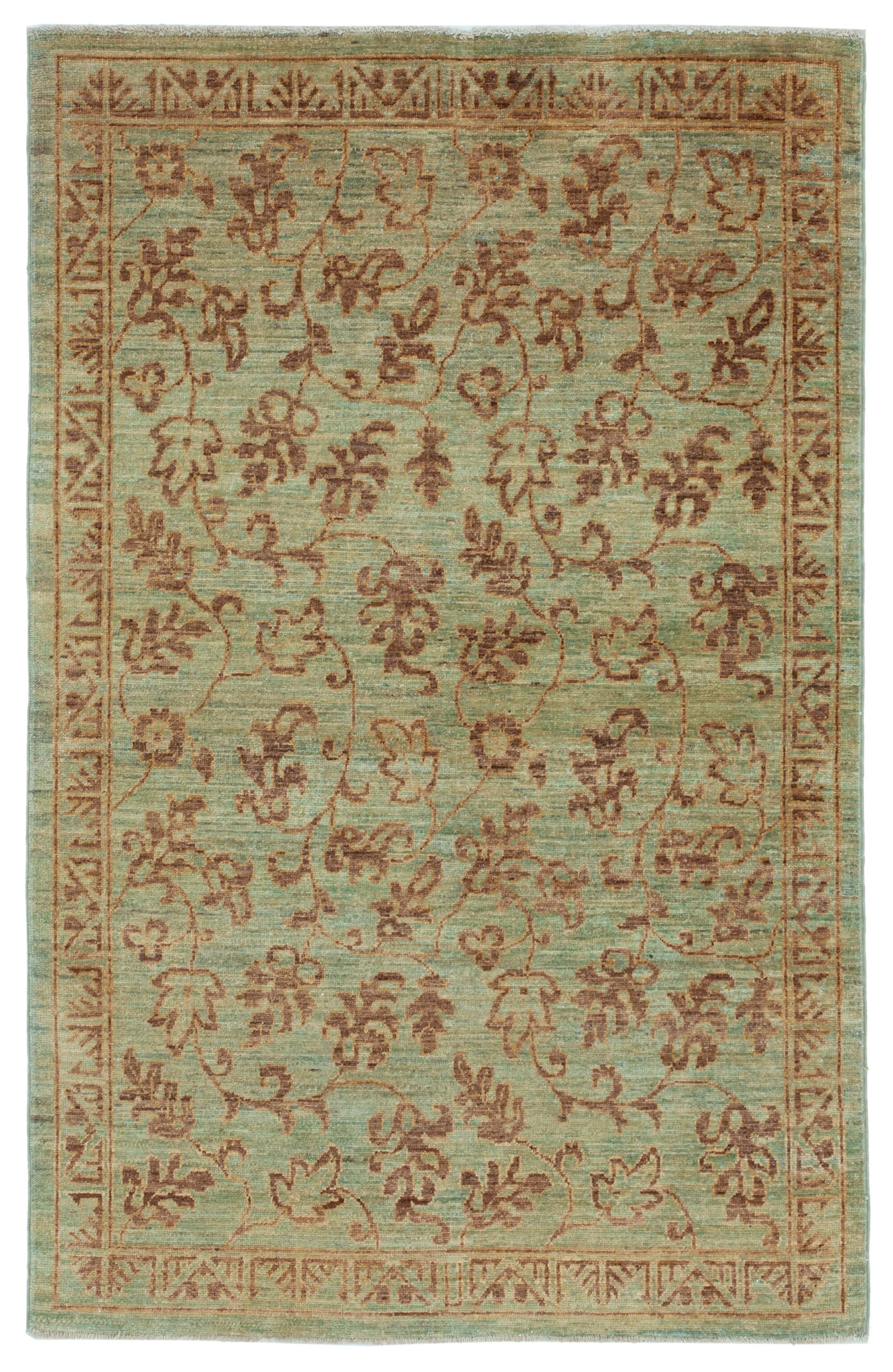 4x6 Green Oushak Rug - 33835