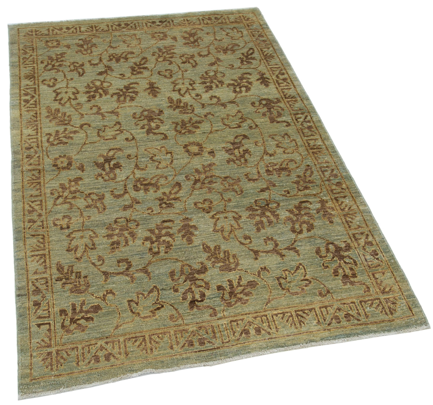 4x6 Green Oushak Rug - 33835