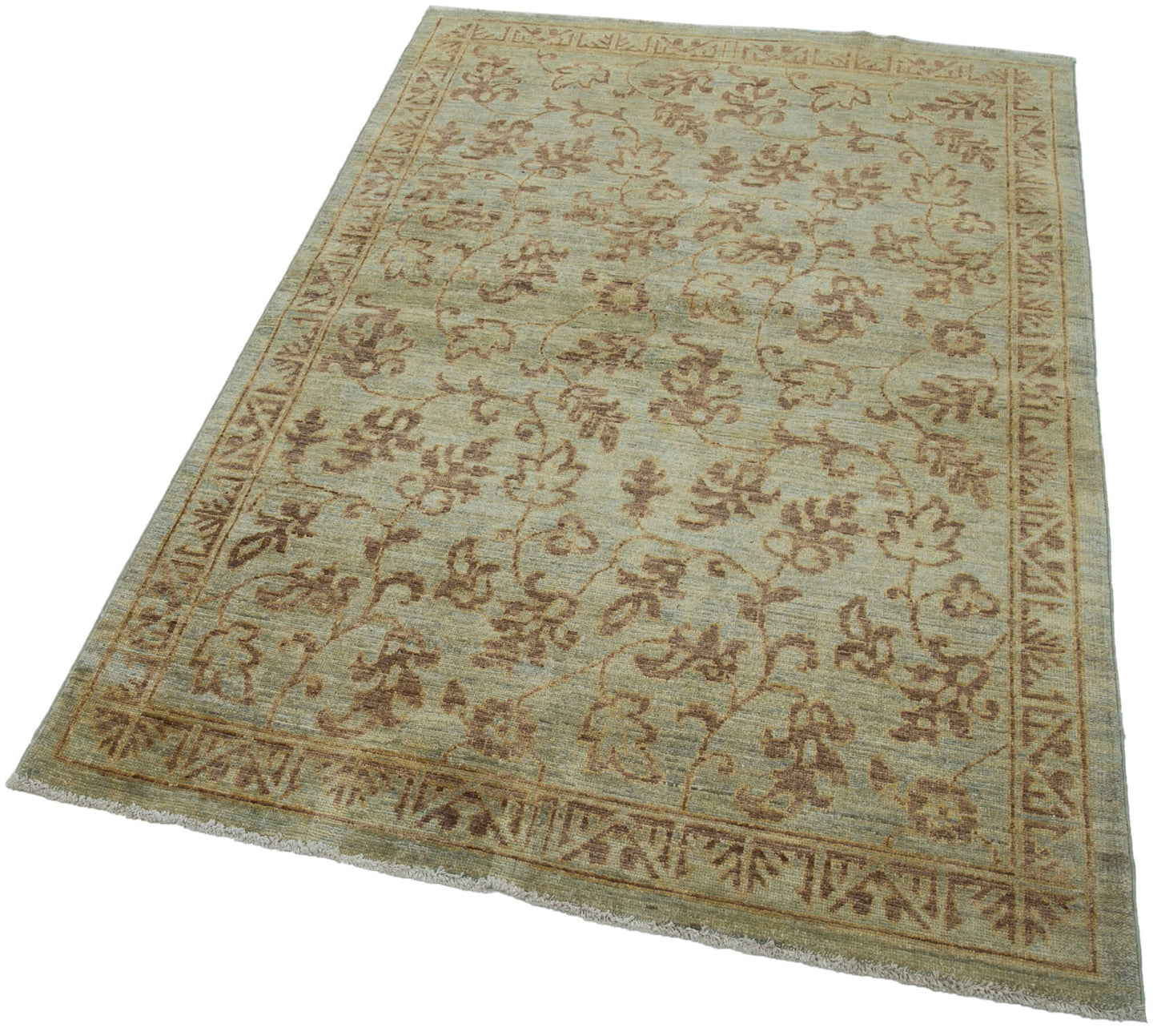 4x6 Green Oushak Rug - 33835