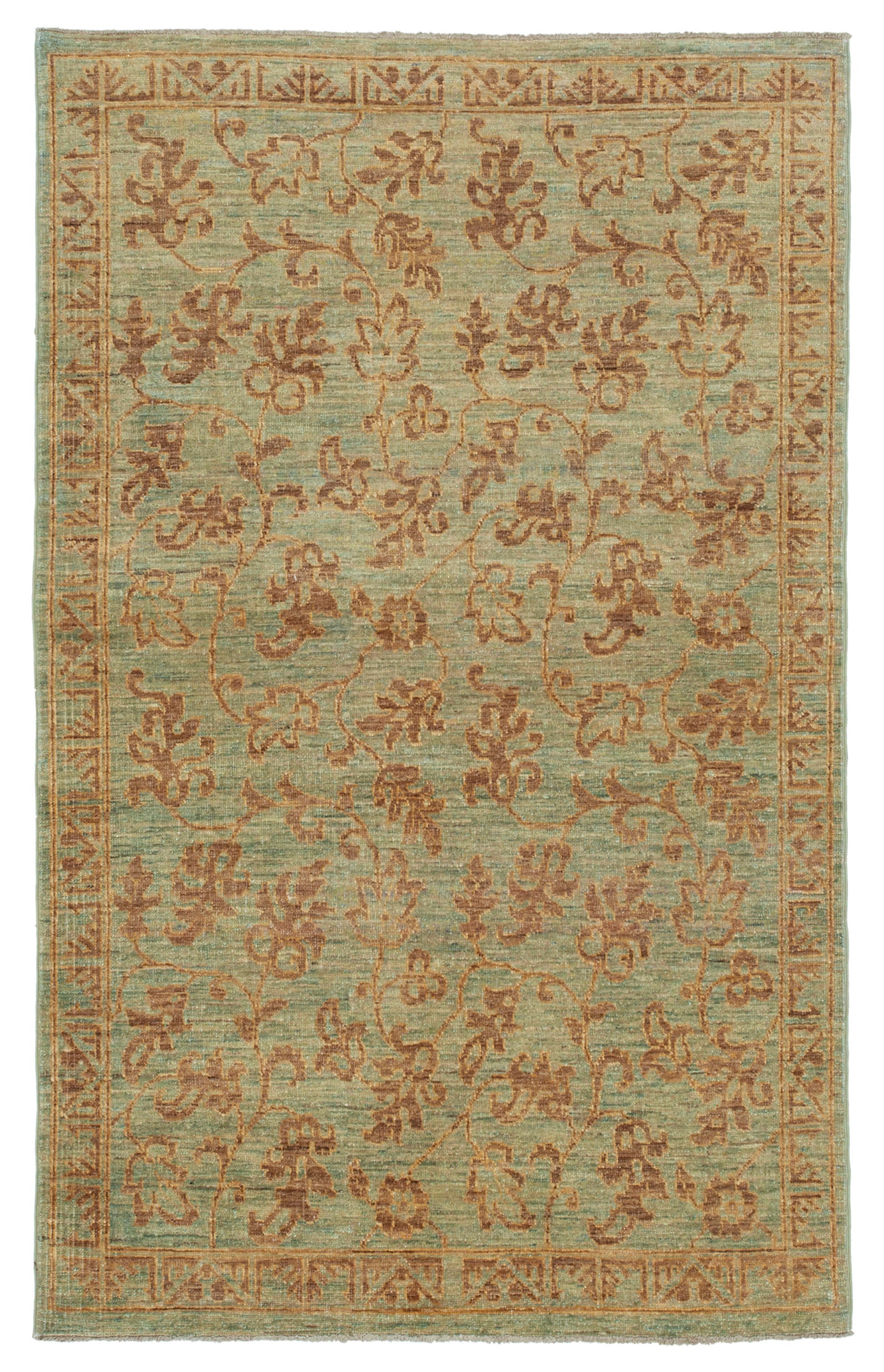 4x6 Green Oushak Rug - 33836