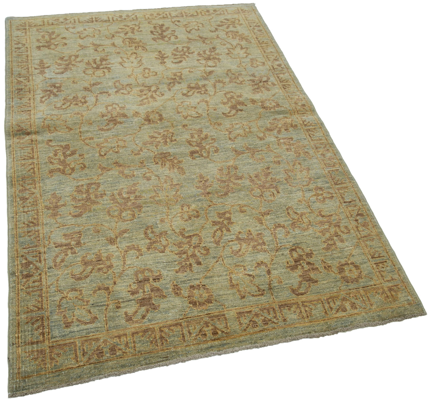 4x6 Green Oushak Rug - 33836