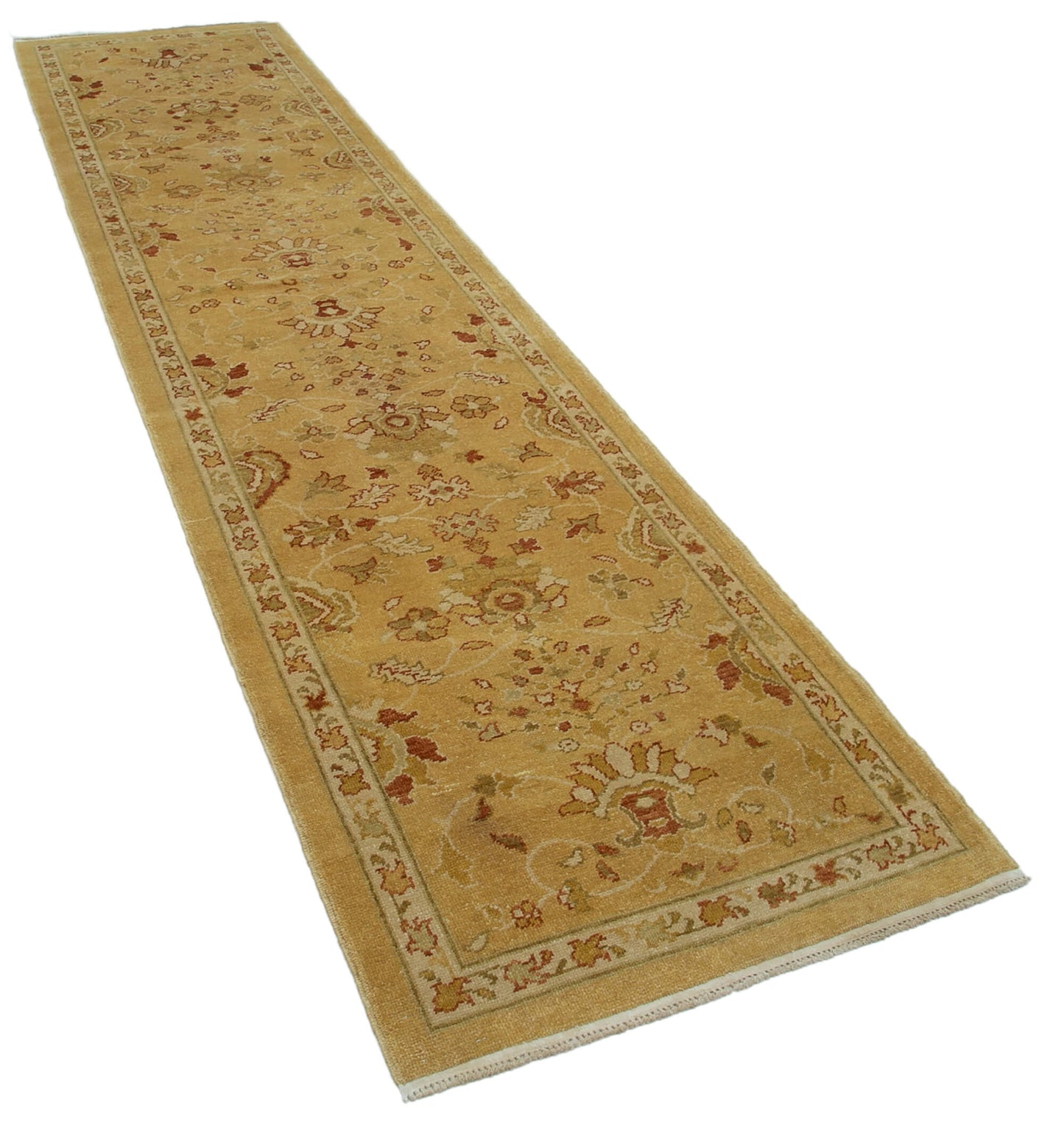 3x12 Yellow Oushak Runner Rug - 33853