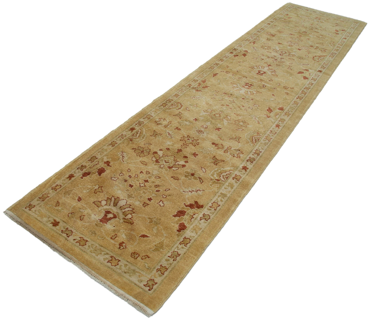 3x12 Yellow Oushak Runner Rug - 33853