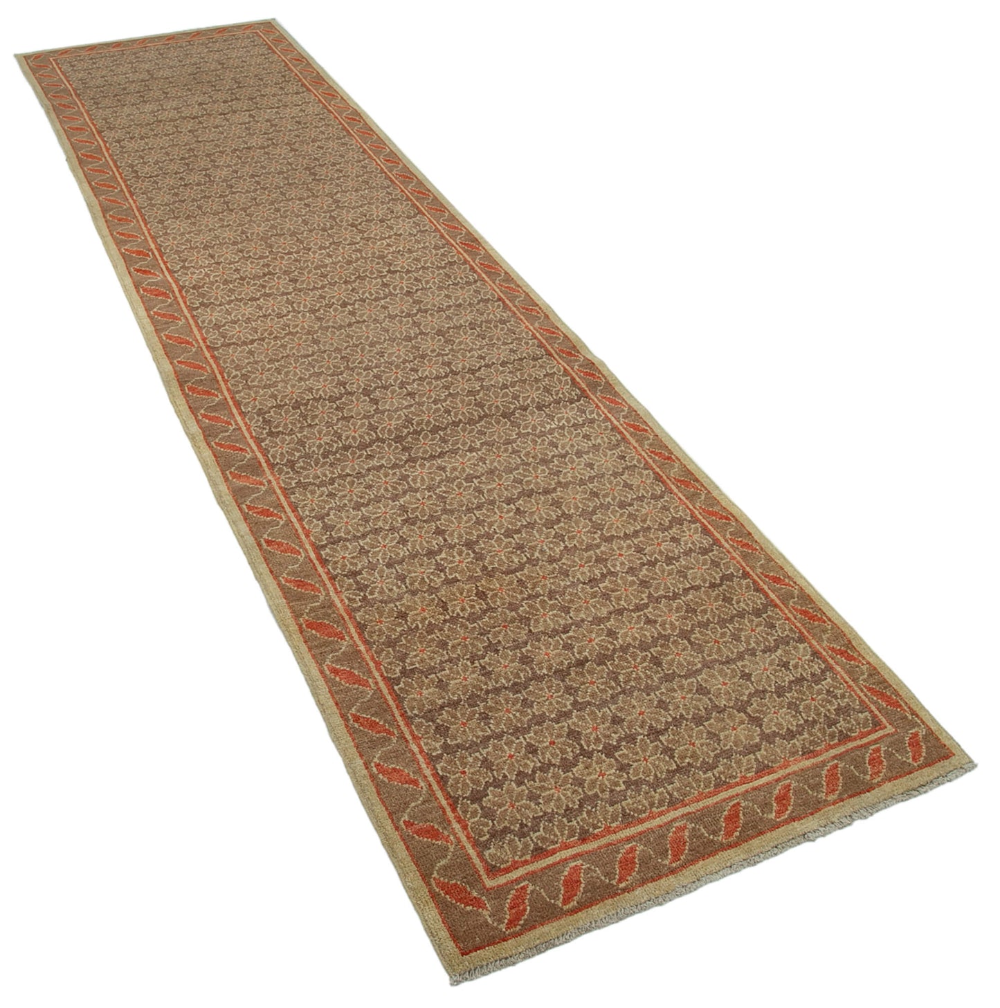 3x10 Brown Oushak Runner Rug - 33858