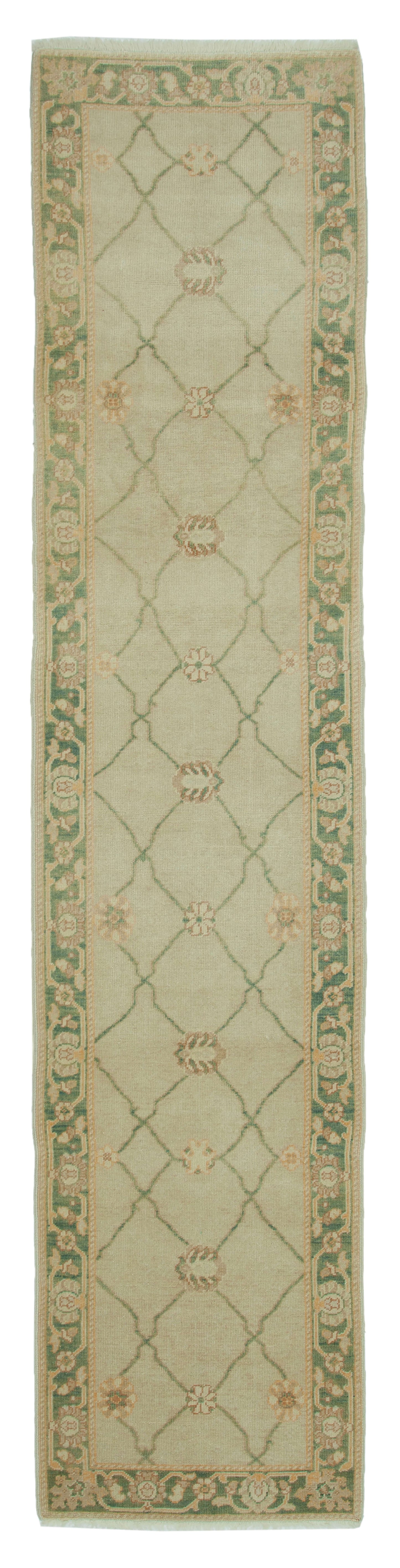 3x12 Beige Oushak Runner Rug - 33860