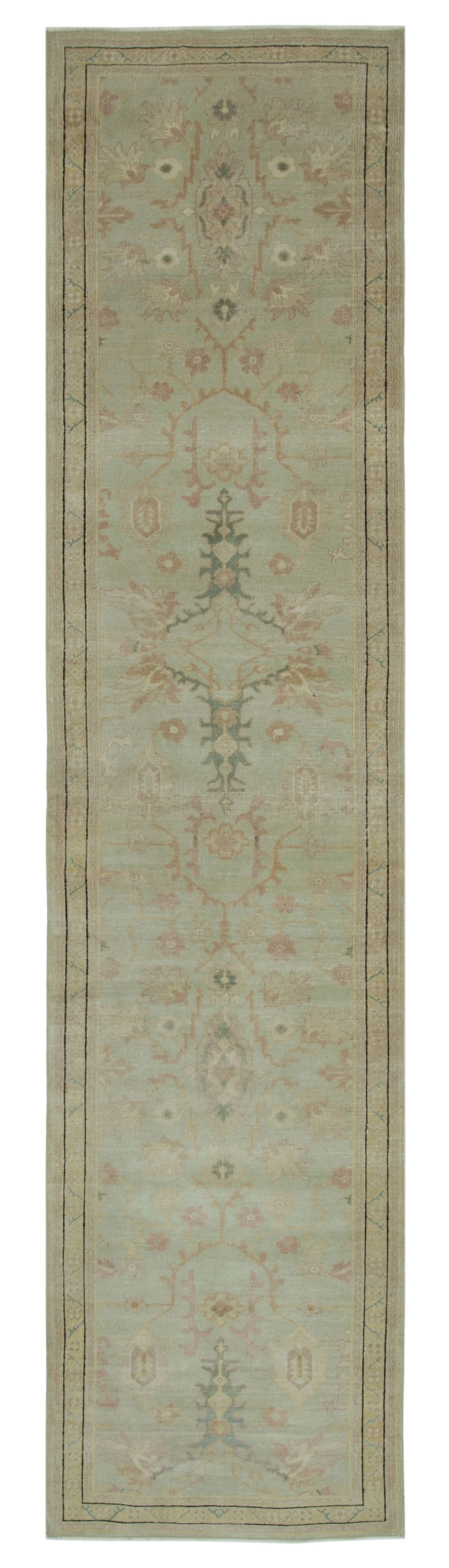 3x12 Beige Oushak Runner Rug - 33867