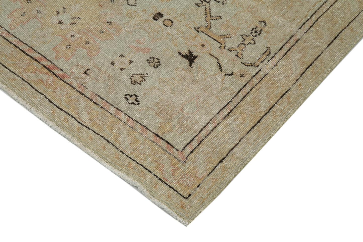 3x12 Beige Oushak Runner Rug - 33869