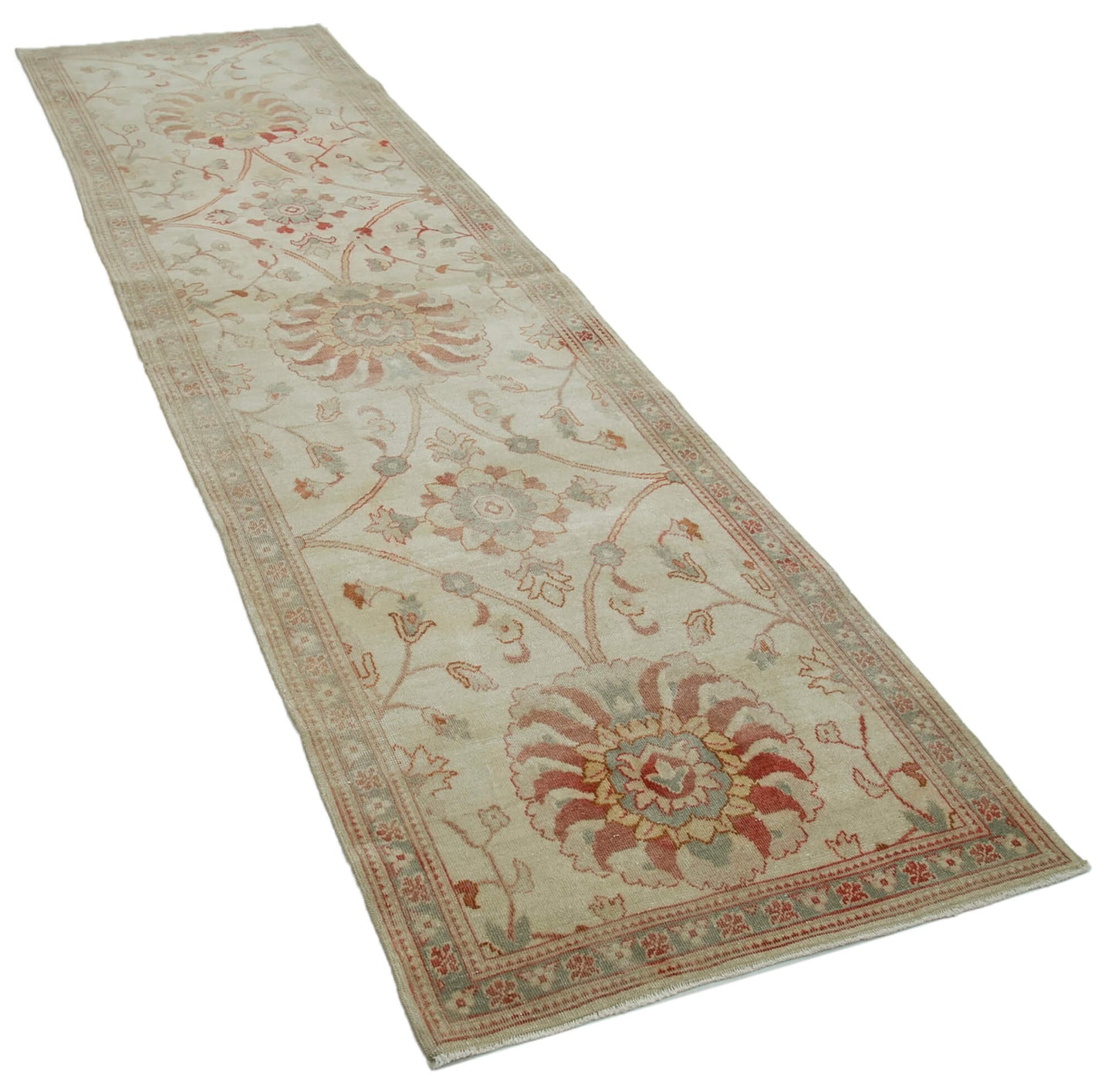 3x10 Beige Oushak Runner Rug - 33871