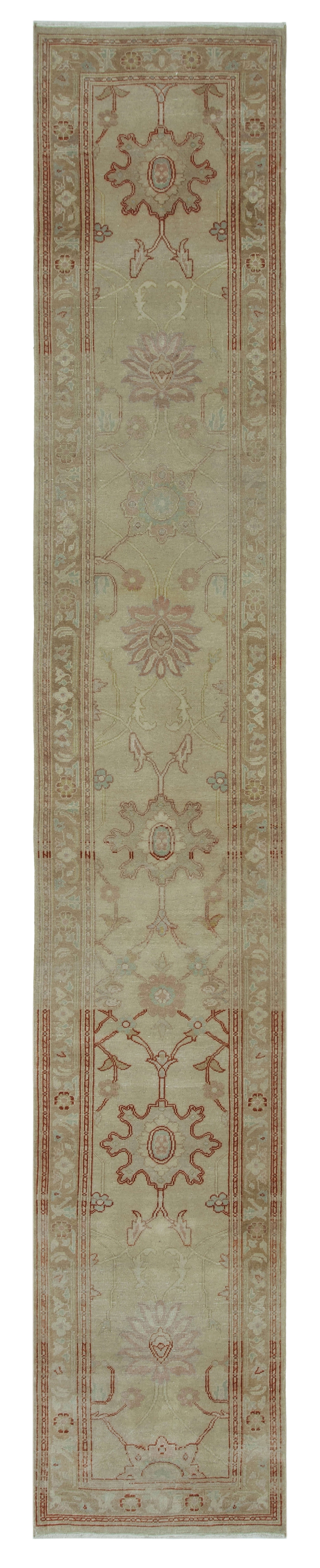 2x14 Beige Oushak Runner Rug - 33875