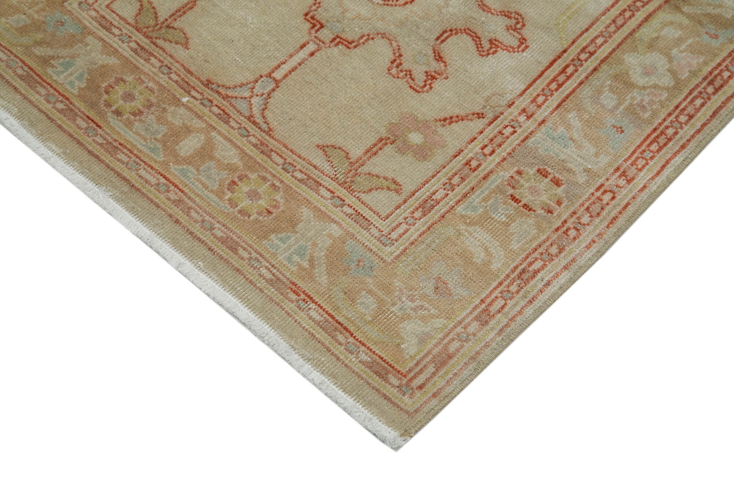 2x14 Beige Oushak Runner Rug - 33875