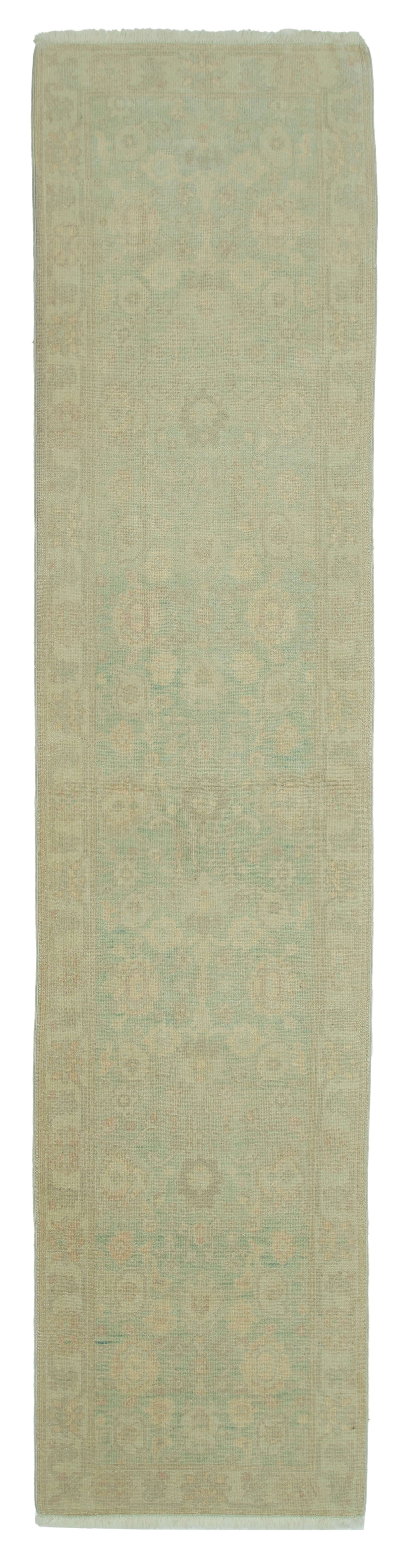 3x12 Beige Oushak Runner Rug - 33894