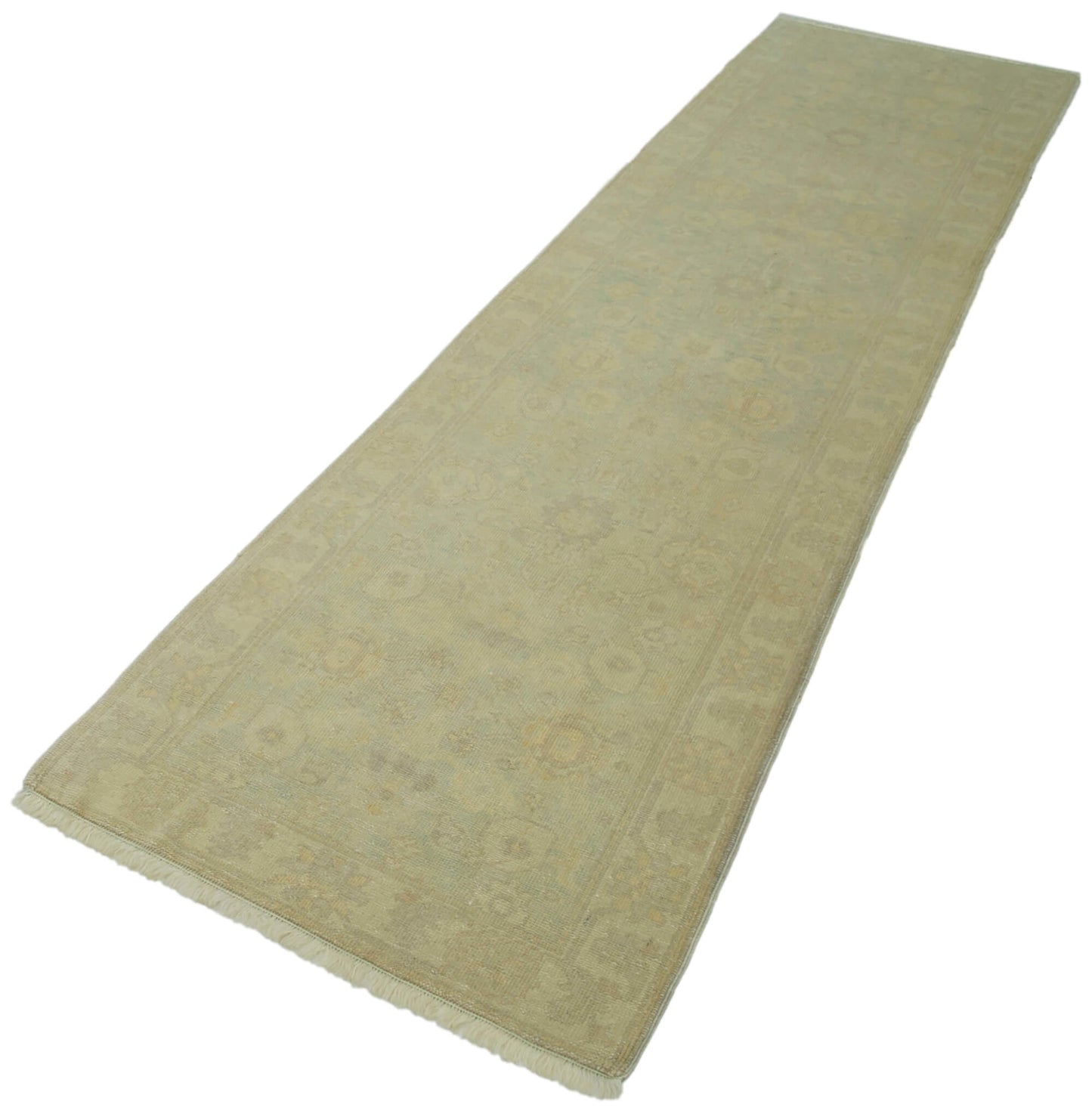 3x12 Beige Oushak Runner Rug - 33894