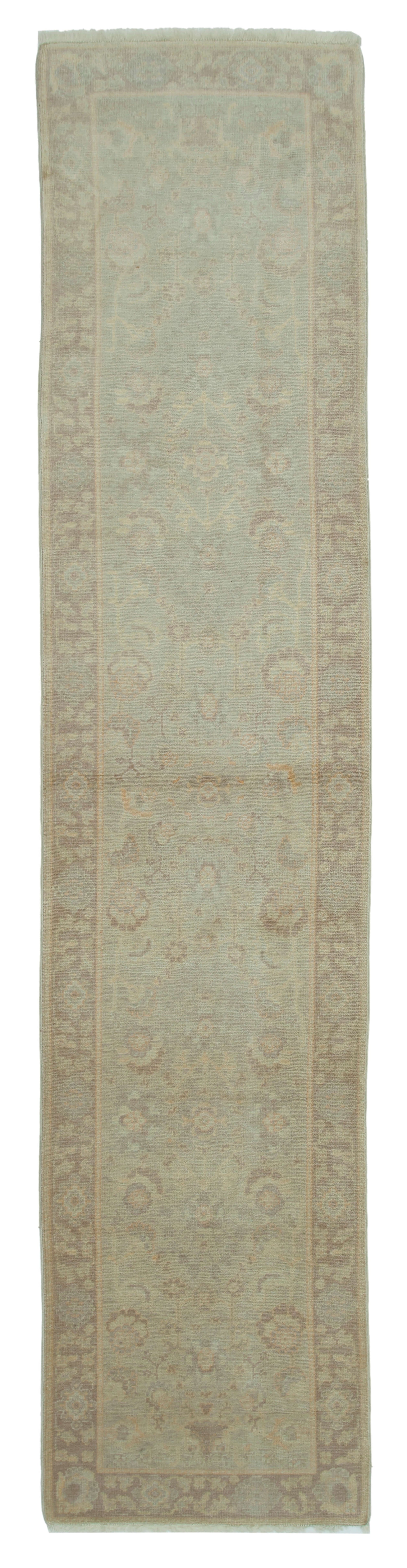 3x12 Beige Oushak Runner Rug - 33895