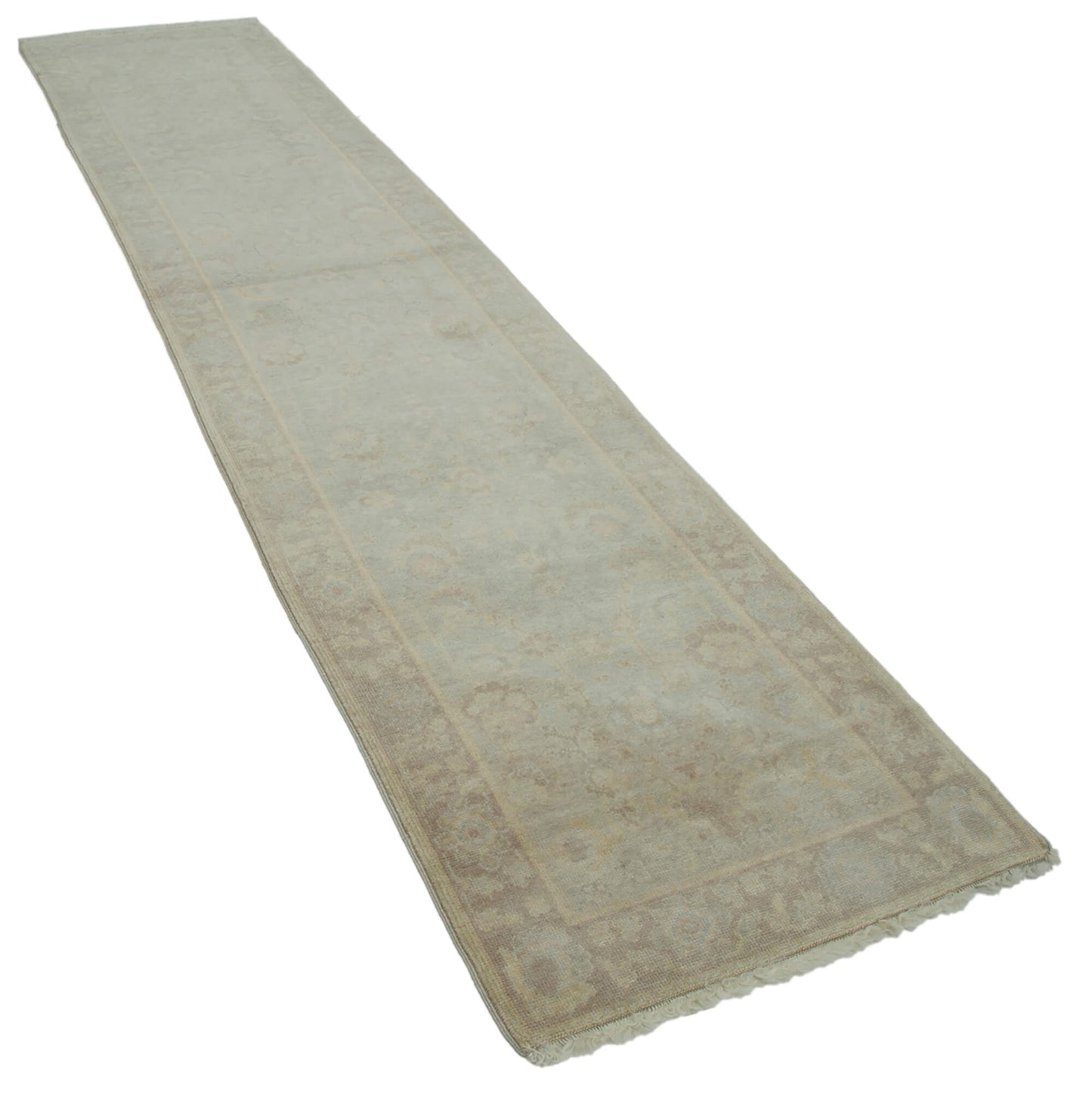 3x12 Beige Oushak Runner Rug - 33895