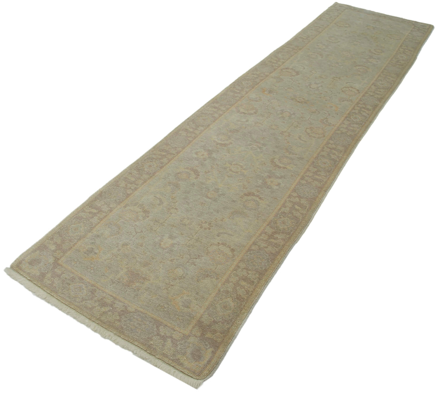 3x12 Beige Oushak Runner Rug - 33895