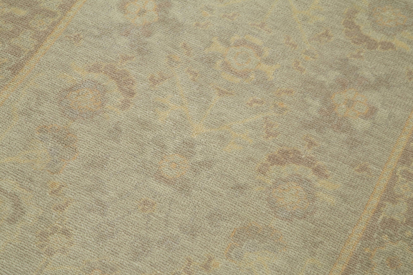 3x12 Beige Oushak Runner Rug - 33895