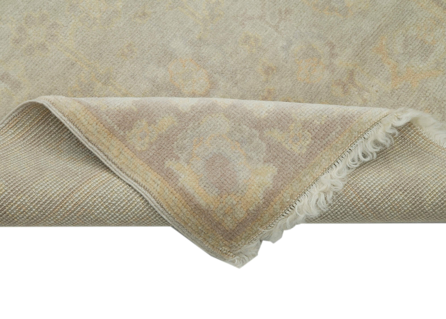 3x12 Beige Oushak Runner Rug - 33895