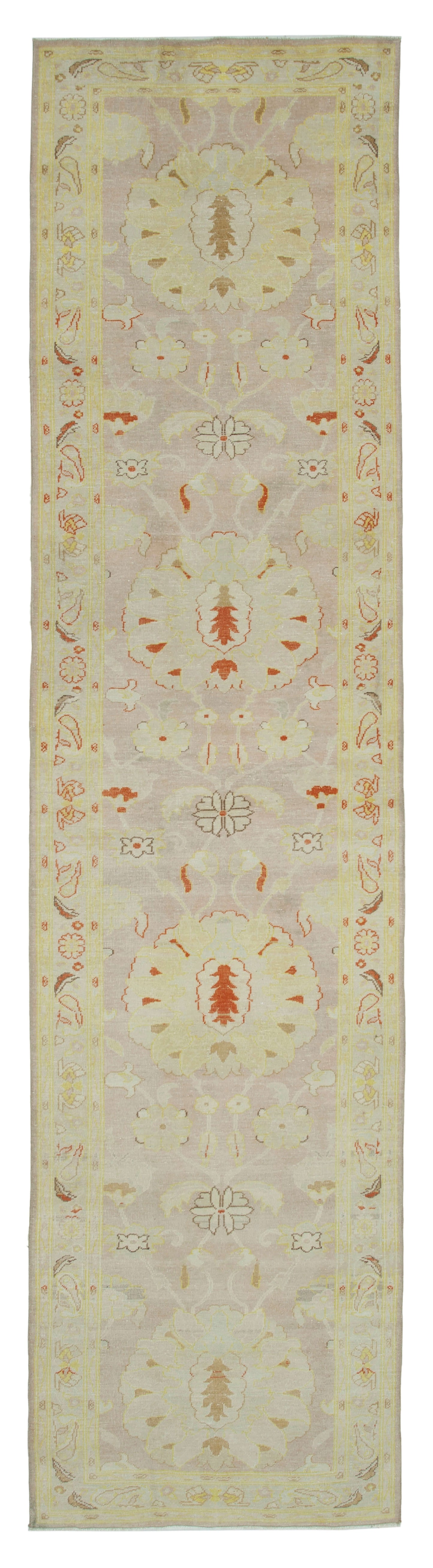 3x12 Beige Oushak Runner Rug - 33903