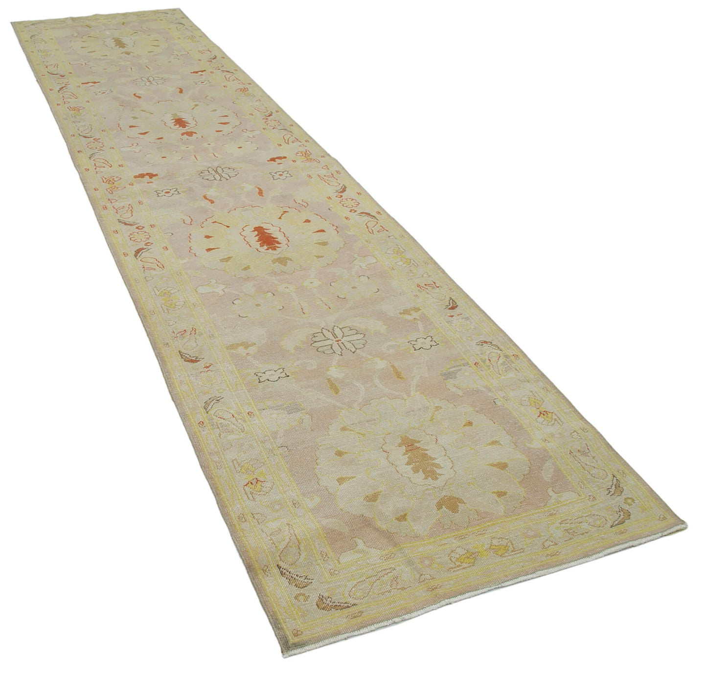 3x12 Beige Oushak Runner Rug - 33903