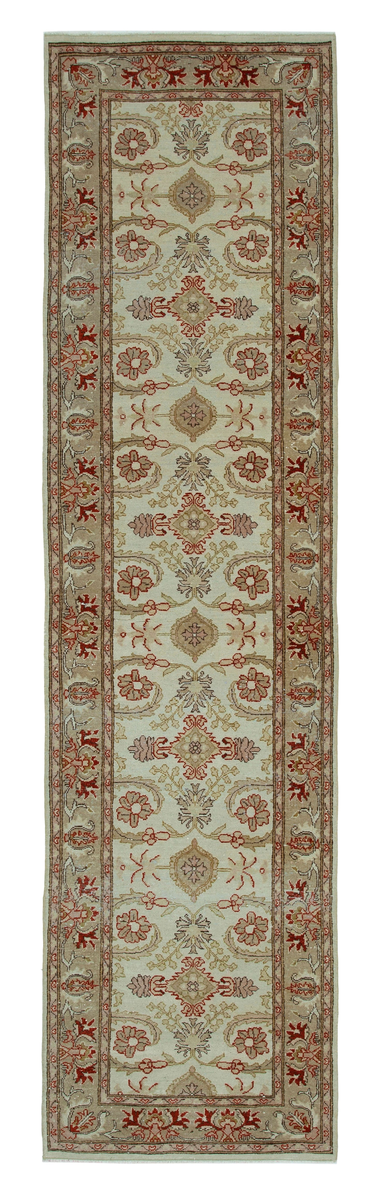 2x10 Beige Oushak Runner Rug - 33904