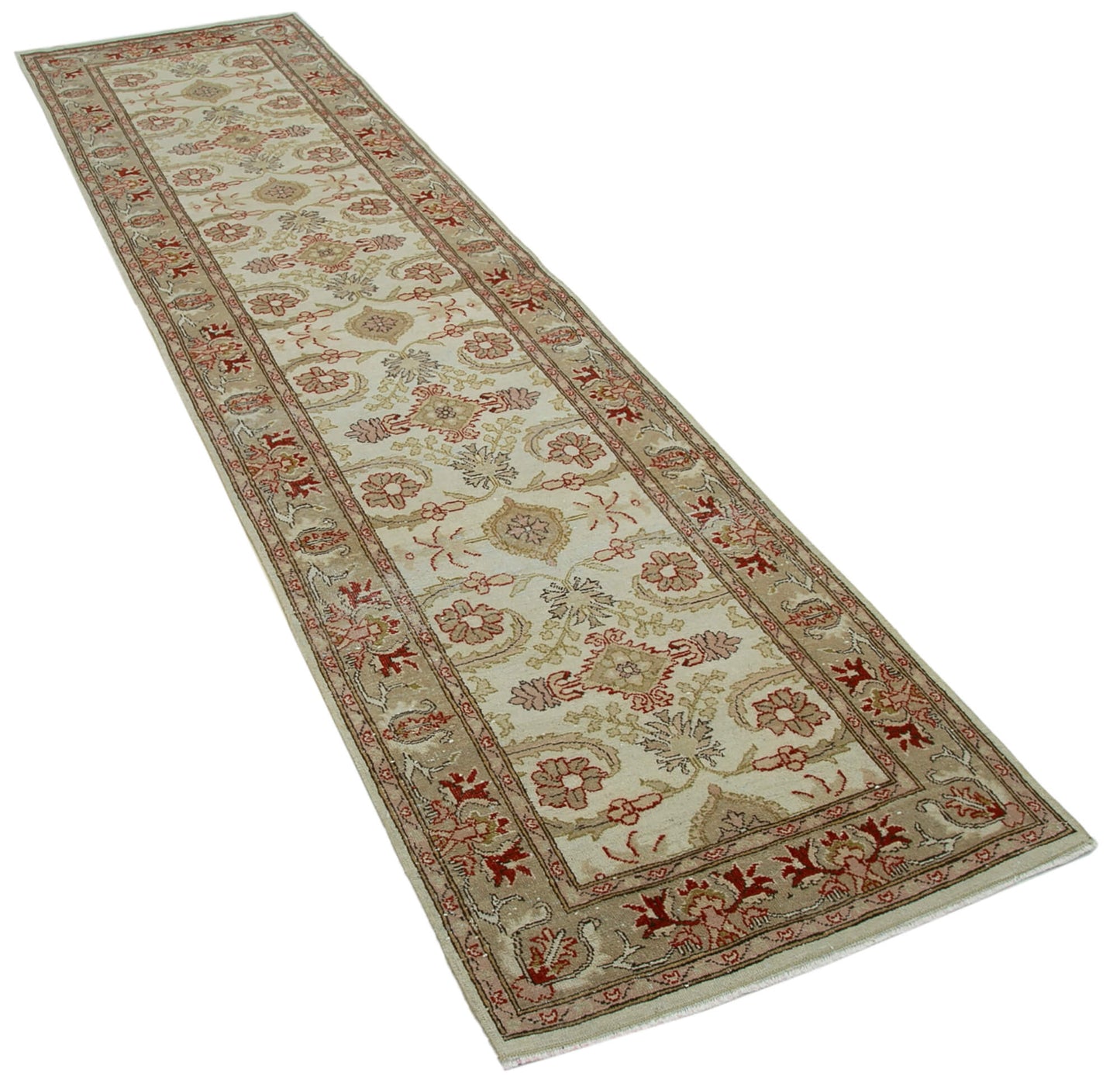 2x10 Beige Oushak Runner Rug - 33904