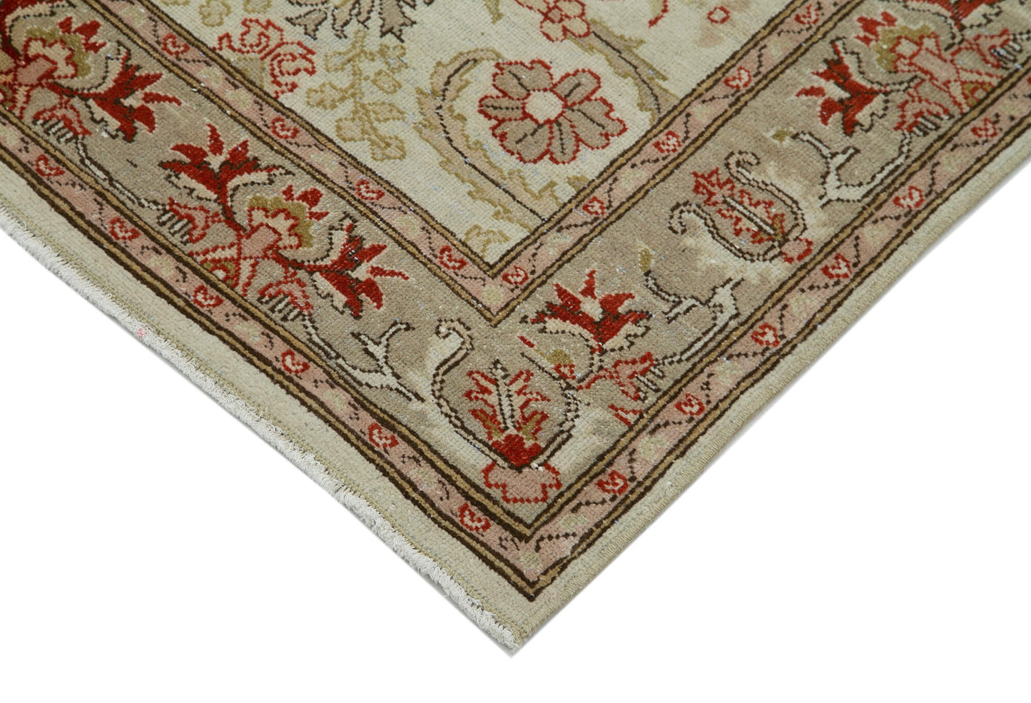 2x10 Beige Oushak Runner Rug - 33904