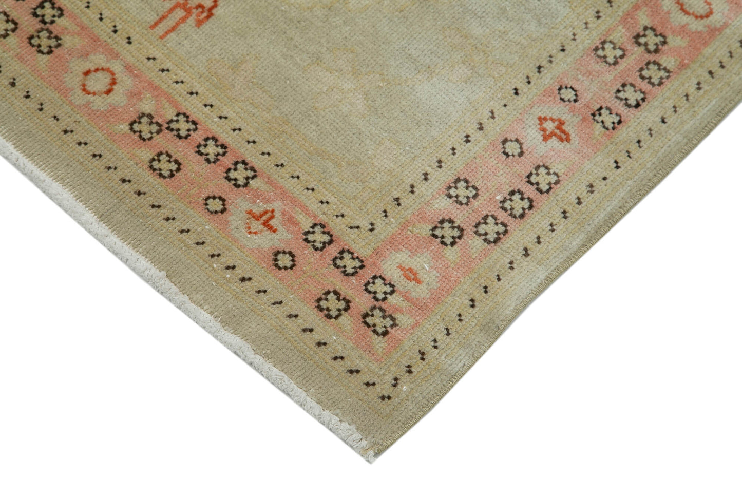 2x10 Beige Oushak Runner Rug - 33905