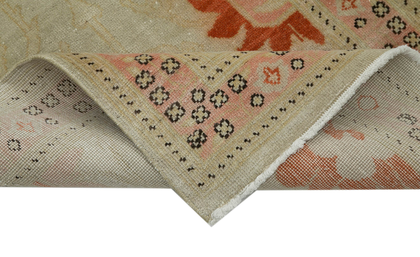 2x10 Beige Oushak Runner Rug - 33905