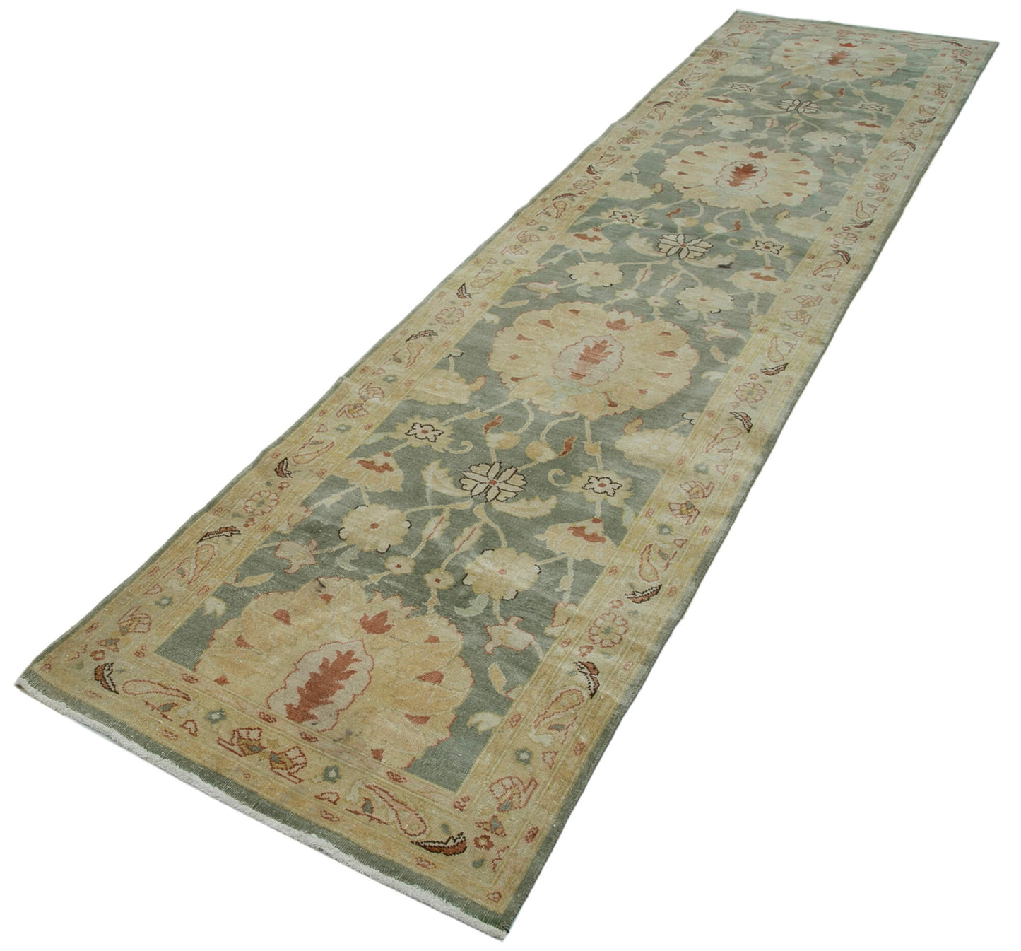 3x12 Beige Oushak Runner Rug - 33911