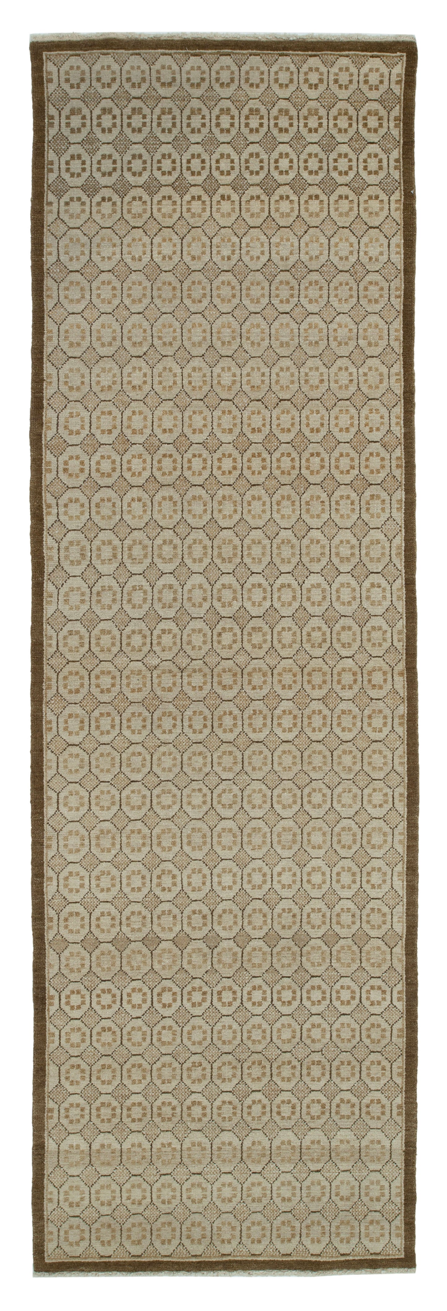 3x10 Beige Oushak Runner Rug - 33920