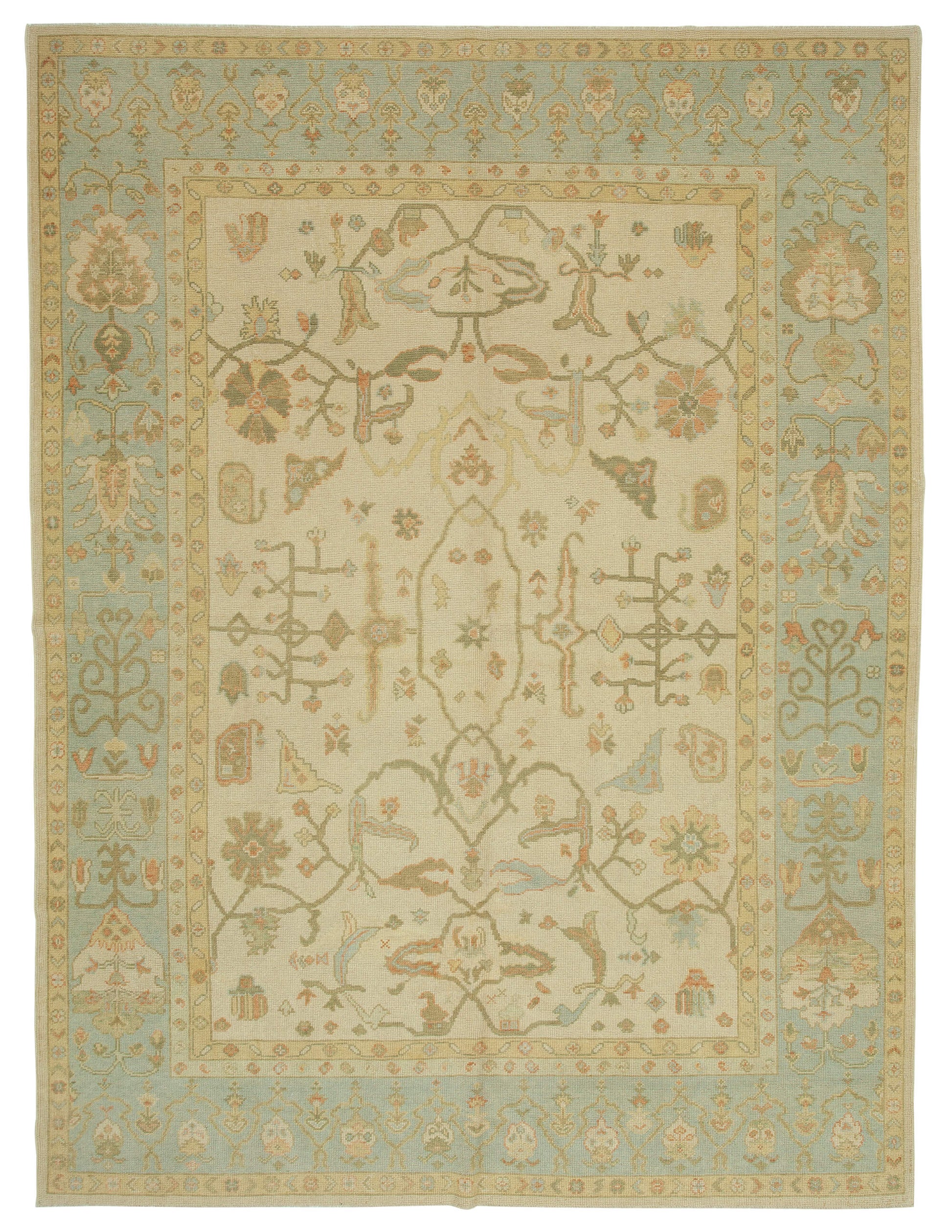 8x11 Beige Oushak Rug - 33926