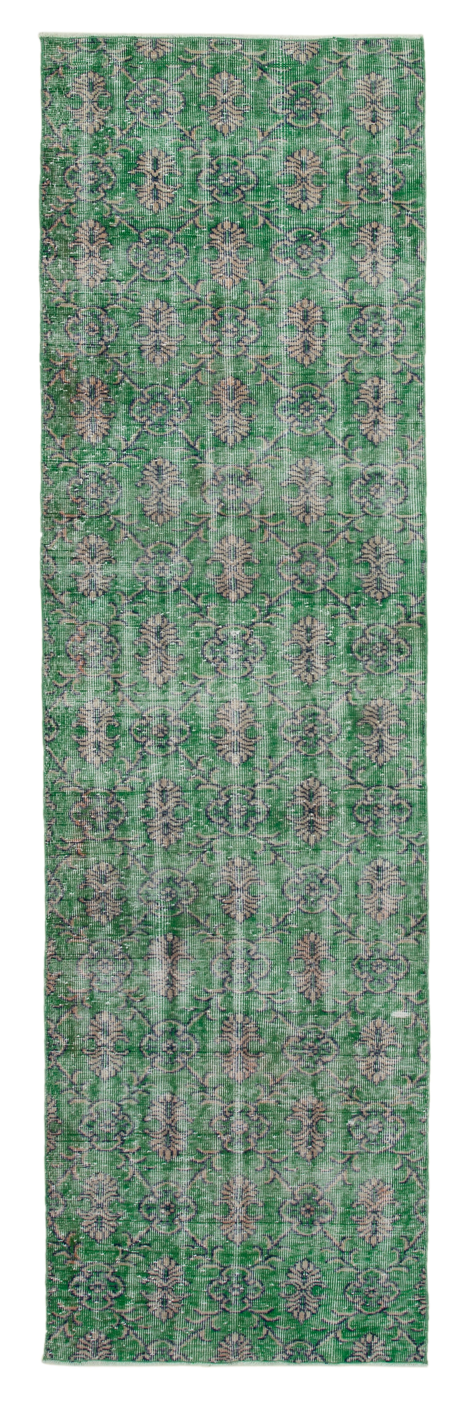 3x10 Green Overdyed Runner Rug - 34163